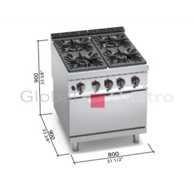 Sporák s troubou Bertos G9F4+FG | Bertos 117099013
